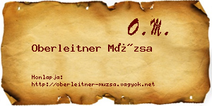 Oberleitner Múzsa névjegykártya